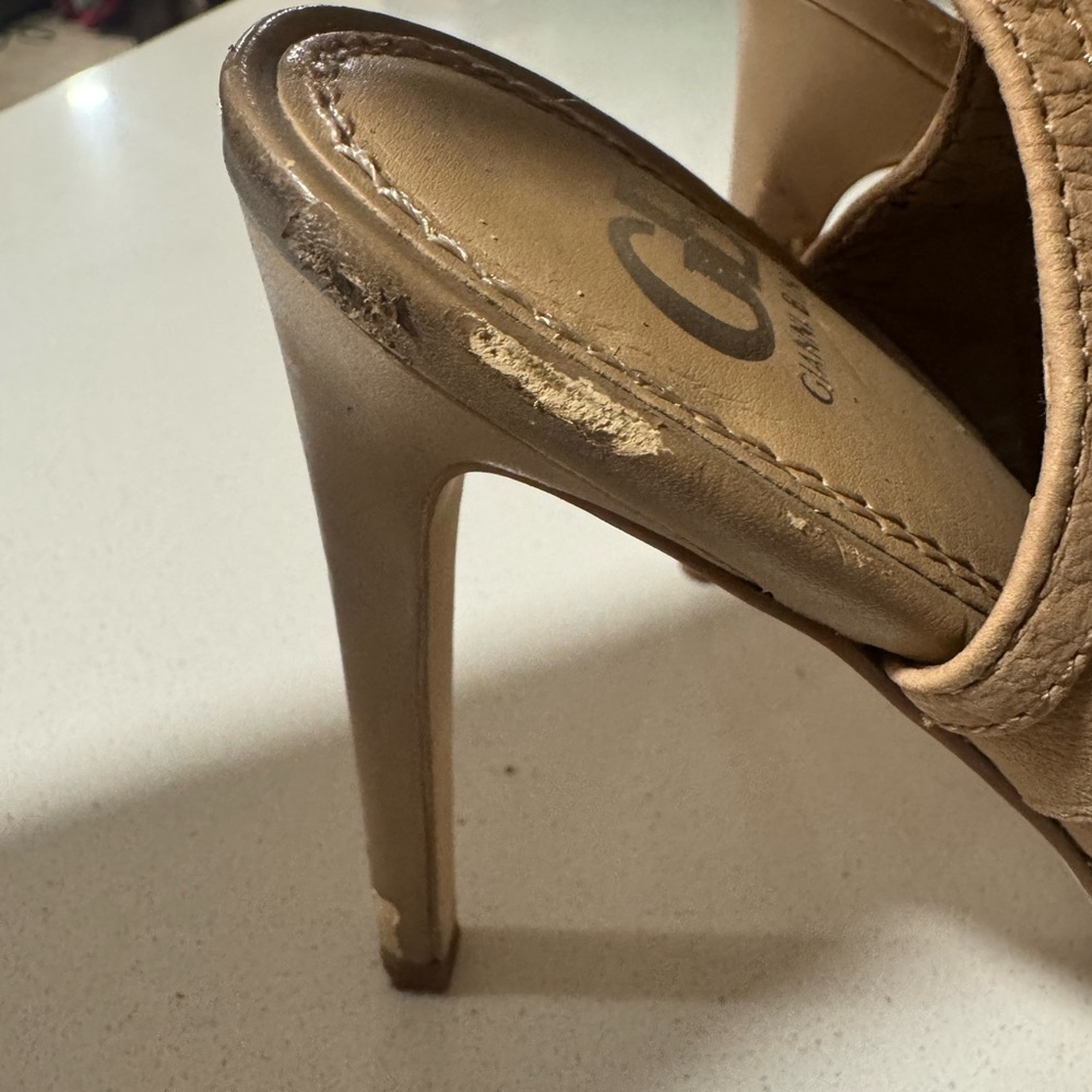 Gianni Bini Tan Lace-Up Heels - Picture 4 of 4